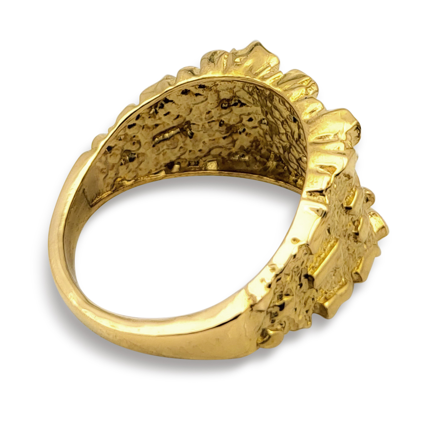 Gold nugget ring on sale 18k