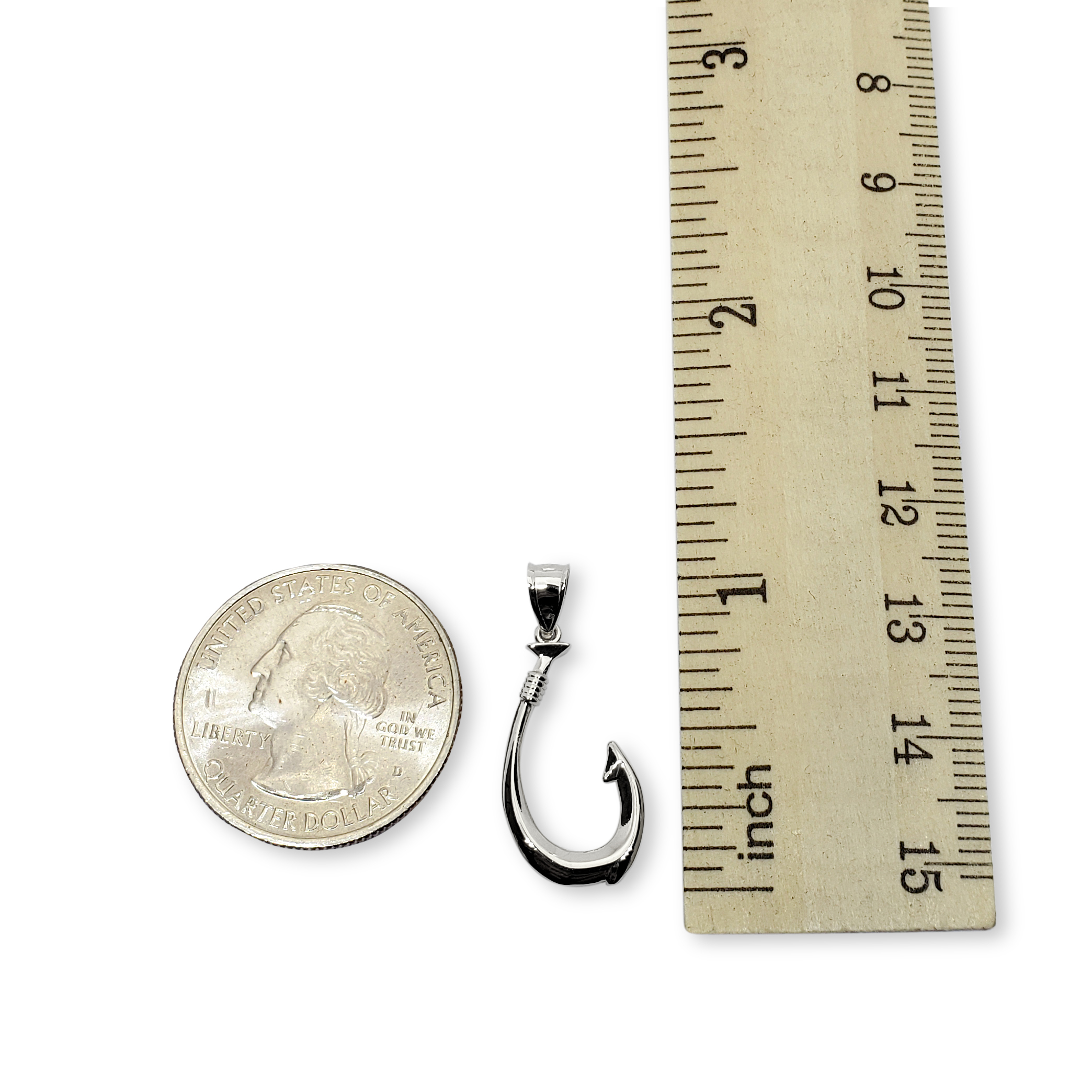 Island Fish Hook Bracelet Sterling Silver 7” Or 8” (1 3/4