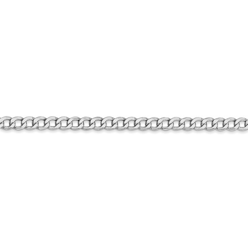 14K White Neckalce 2.35MM 20 INCH Long 14k White Gold 2.35mm Semi-solid 3-Wire Wheat Chain