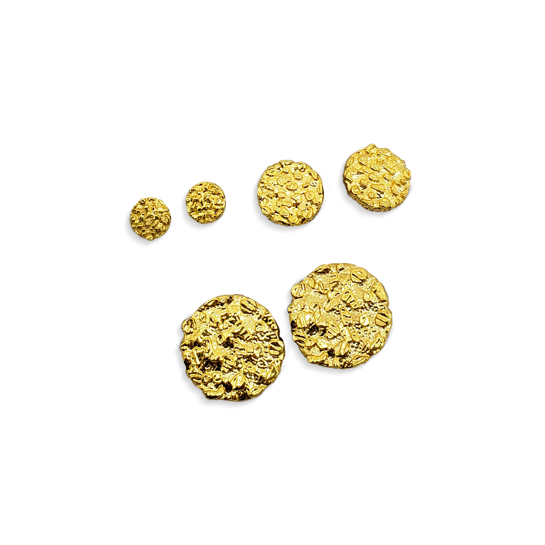 Personalized Gold Nugget Earrings