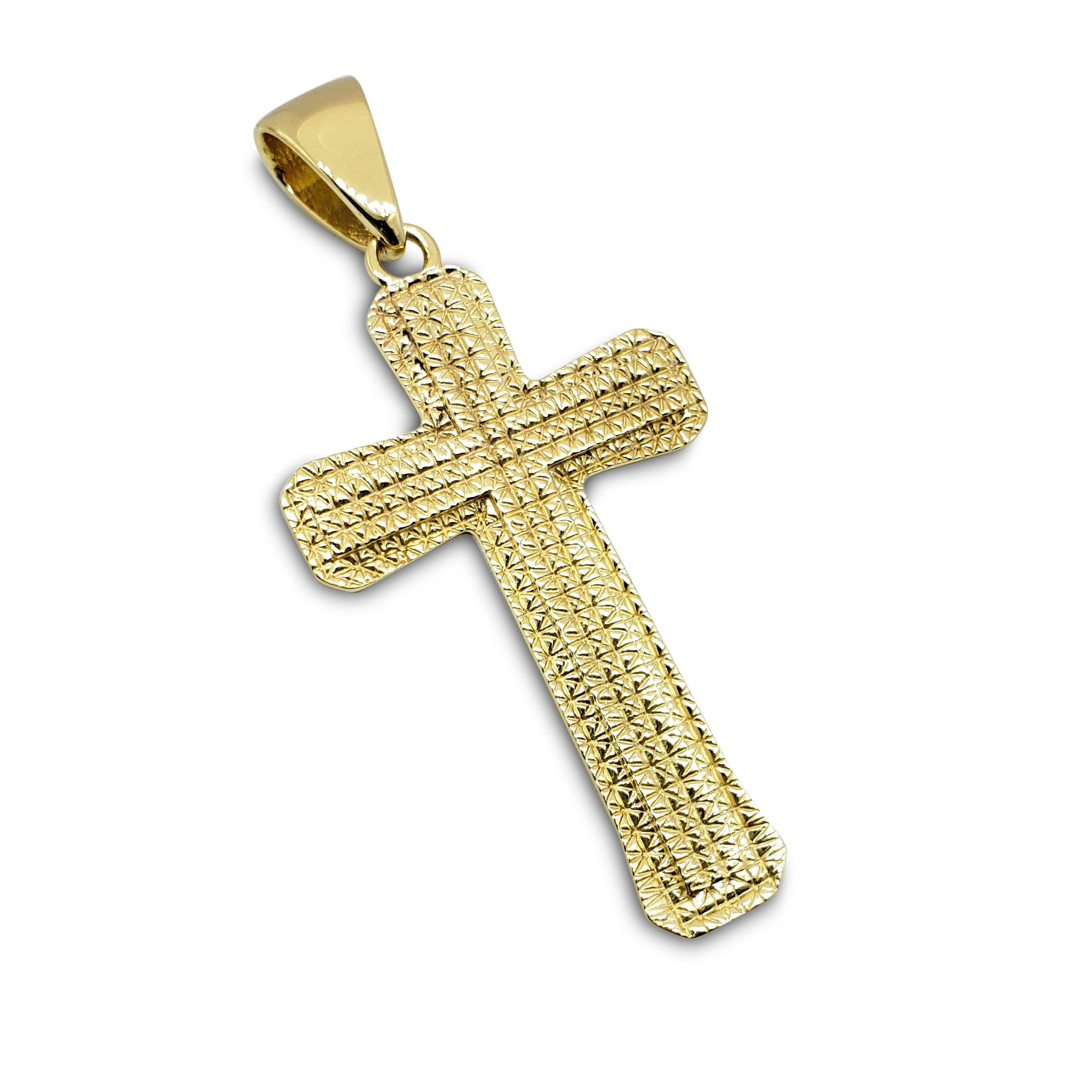 14KT Yellow Gold offers Diamond Cut Sanctuary Cross