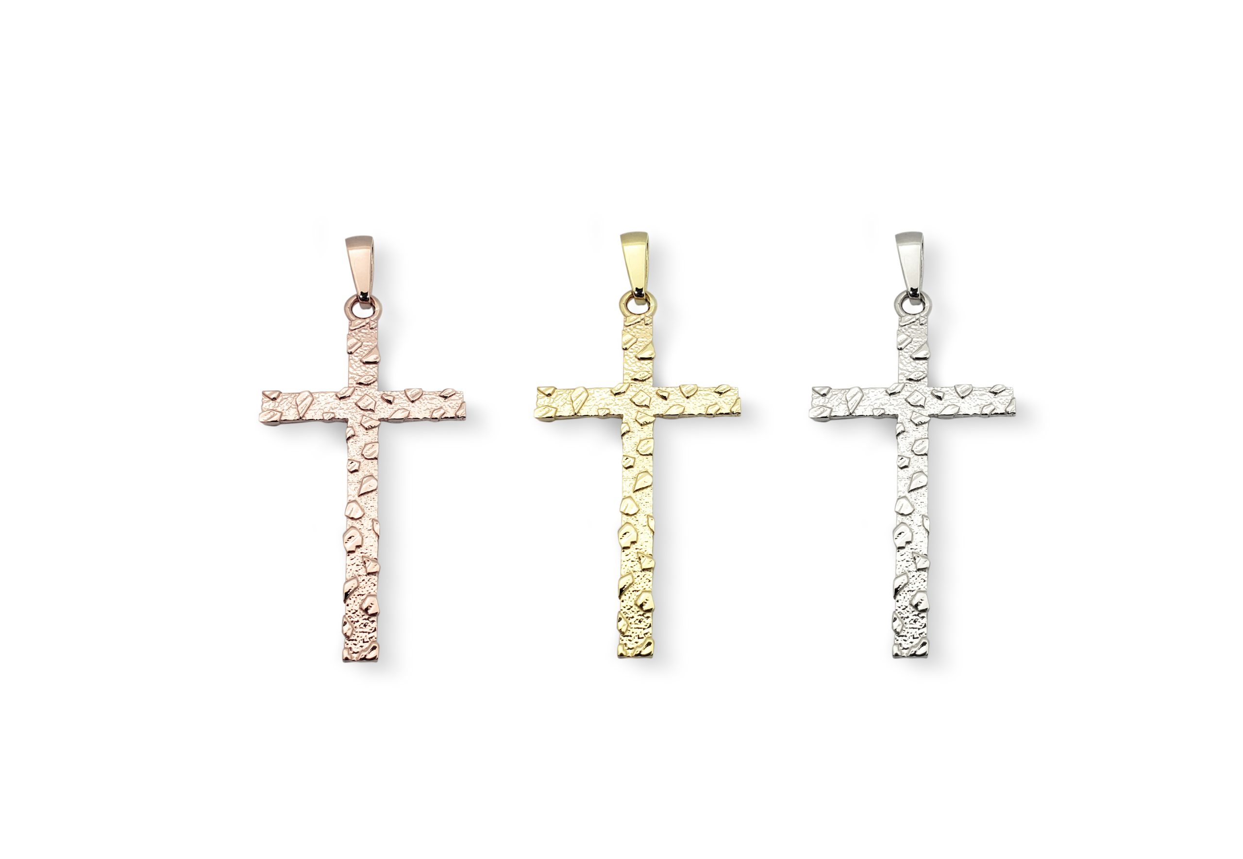 10k gold nugget cross