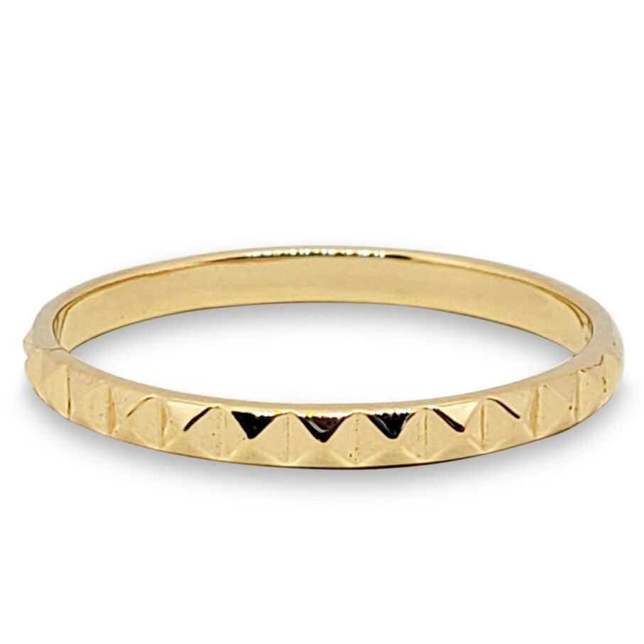 Solid 18K Women's Yellow Gold Stacking Ring 2mm, Midi Gold Stud Ring, Size 1 - 12