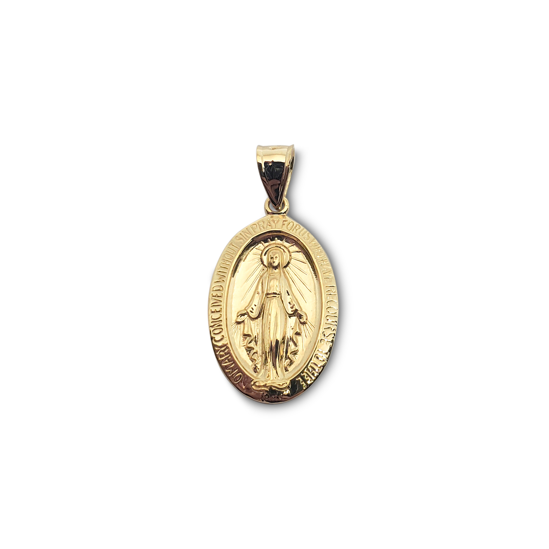 Gold Miraculous Medal, 24chain. Medalla Milagrosa Plata y Oro – Unique  Catholic Gifts