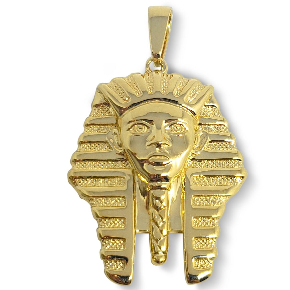 Solid 18K Yellow Gold King Tut Pendant Gold King Tut Jewelry Gold Pharaoh Pendant