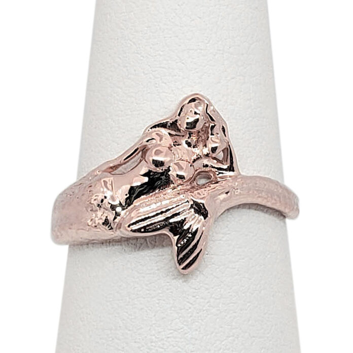 Solid 14K Women's Rose Gold Ring Gold Mermaid Ring, Sizes 5 - 12