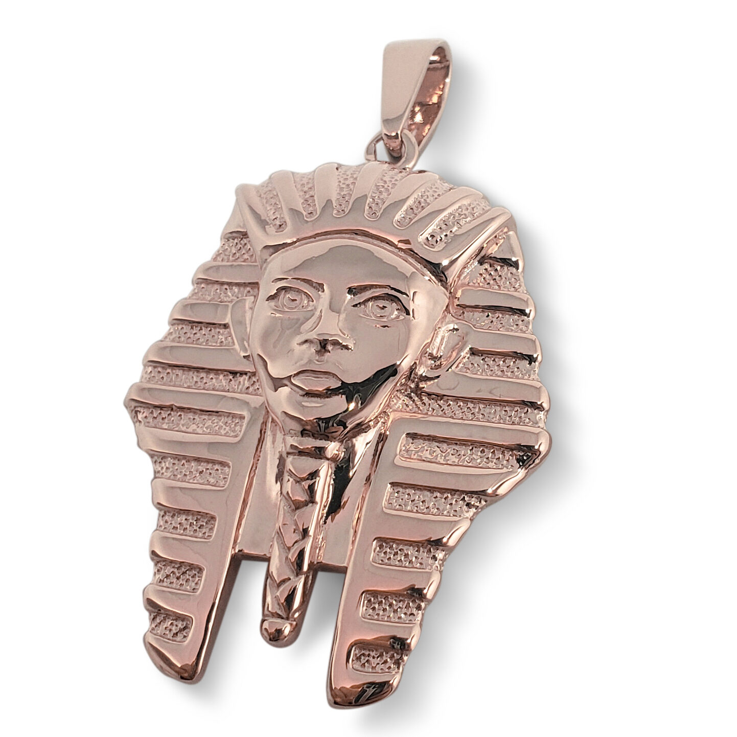 Solid 14K Rose Gold King Tut Pendant Gold Pharaoh Pendant, 7.4 grams