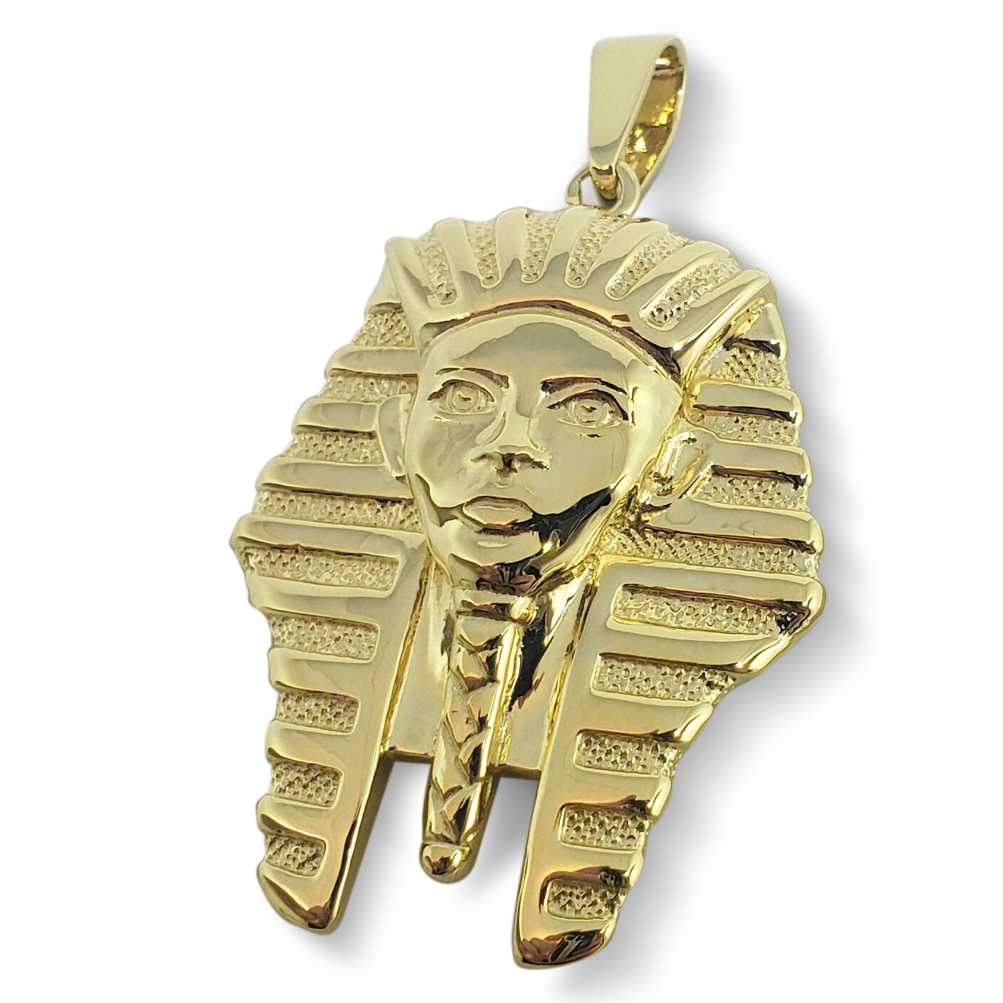 Solid 14K Yellow Gold King Tut Pendant Gold Pharaoh Pendant, 7.4 grams