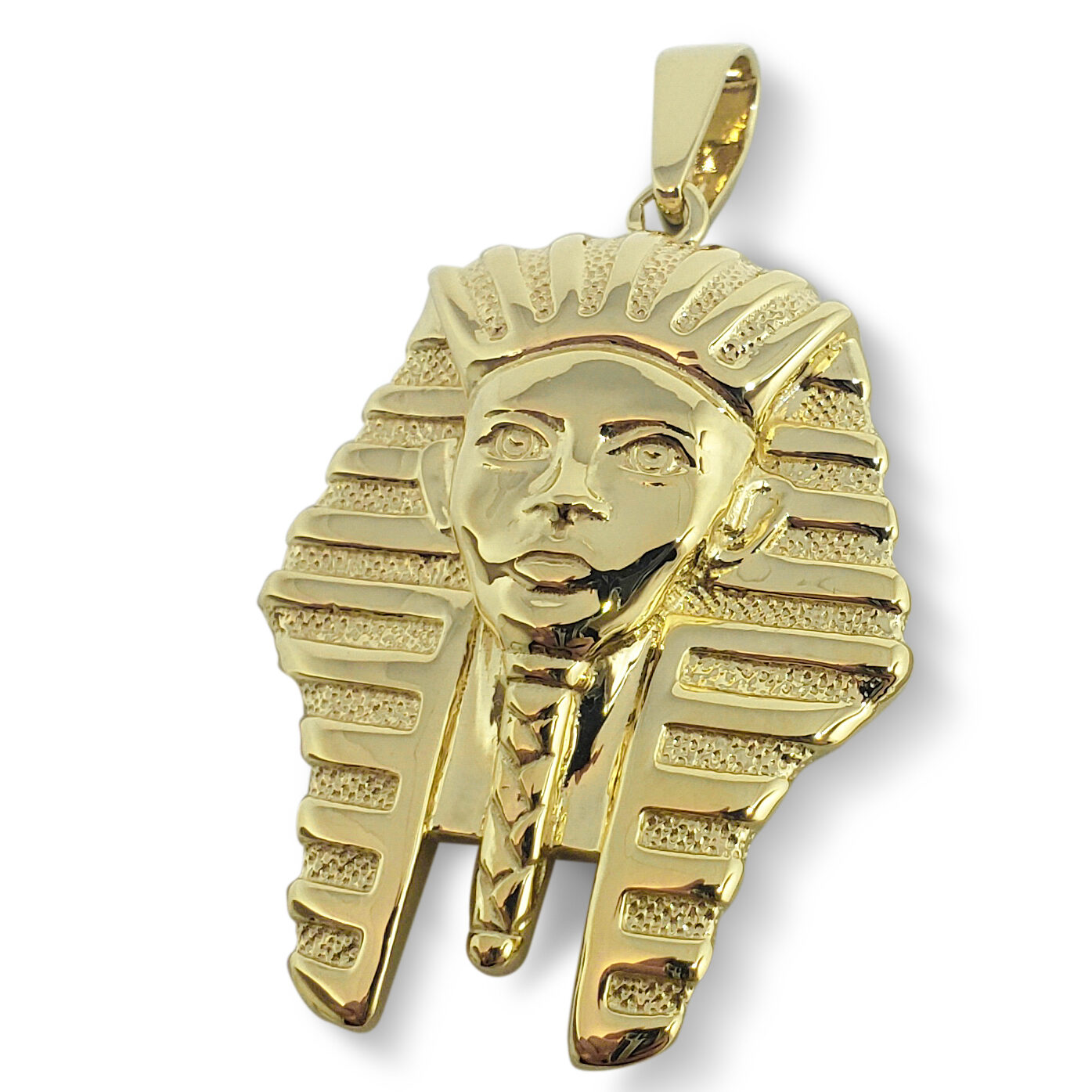 Solid 10K Yellow Gold King Tut Pendant Gold Pharaoh Pendant, 6.8 grams