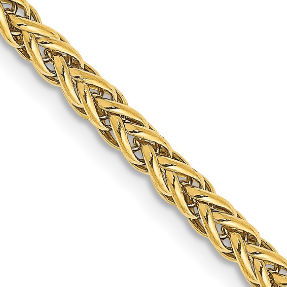 14K Yellow Gold 16" Spiga Chain, 2.6mm, 5.2 Grams, Hollow