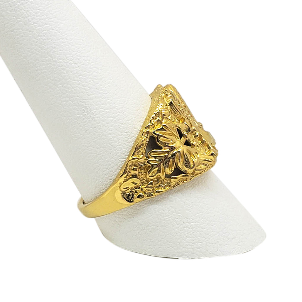 24KT Gold Plated Mens Flying Eagle Ring-Sizes 8-17  Warranty 