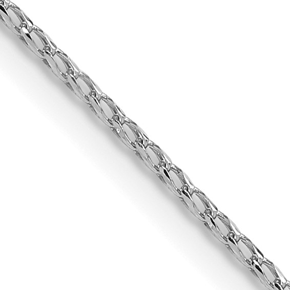 Solid 14K White Gold 20" Diamond Cut Open Franco Chain, 1.1mm