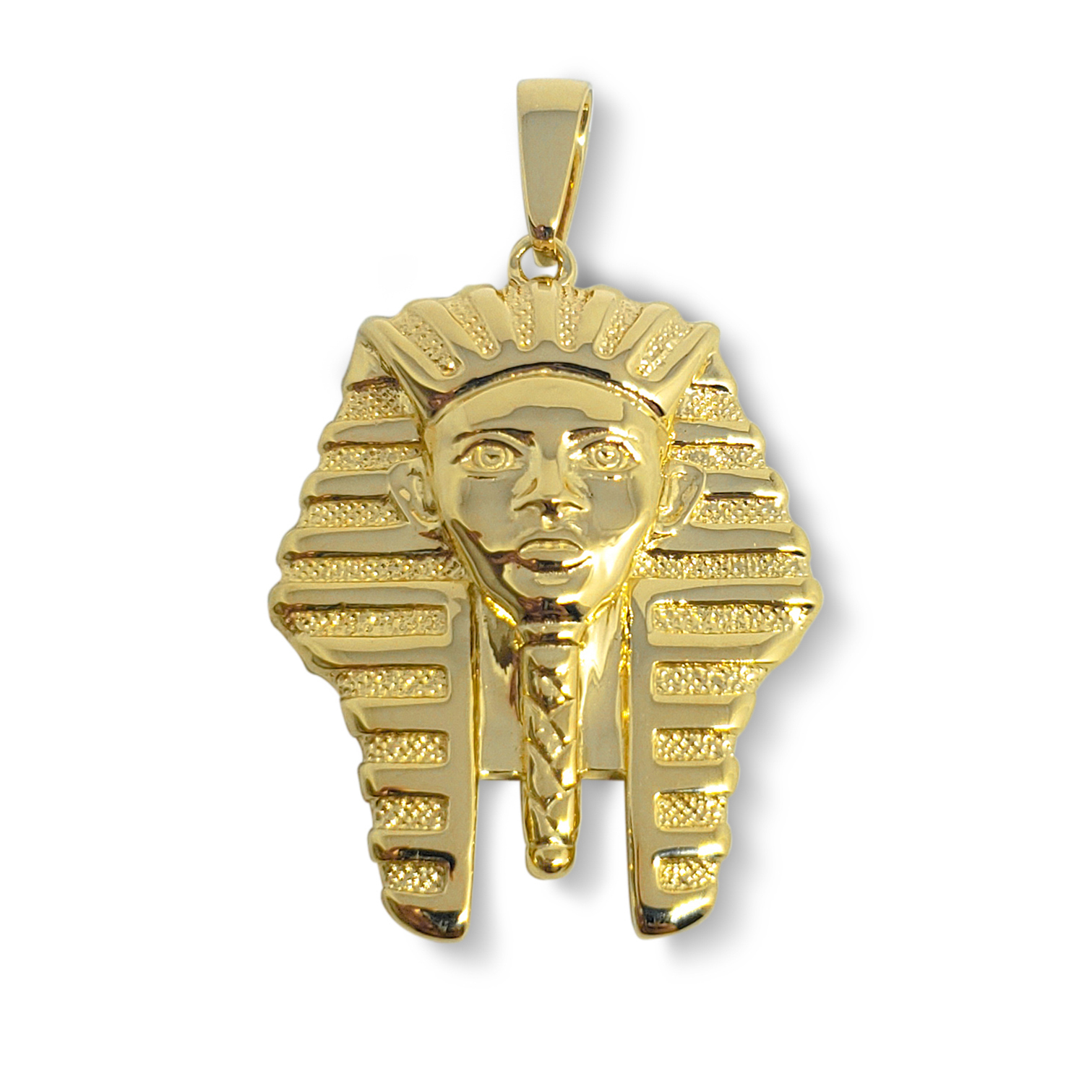 Solid 18K Yellow Gold King Tut Pendant Gold King Tut Jewelry Gold Pharaoh Pendant
