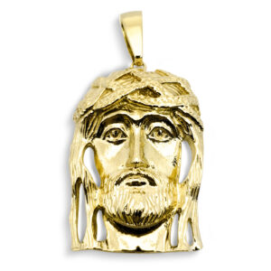Solid 10K Yellow Gold Jesus Pendant Classic Real Gold Jesus Piece All Sizes