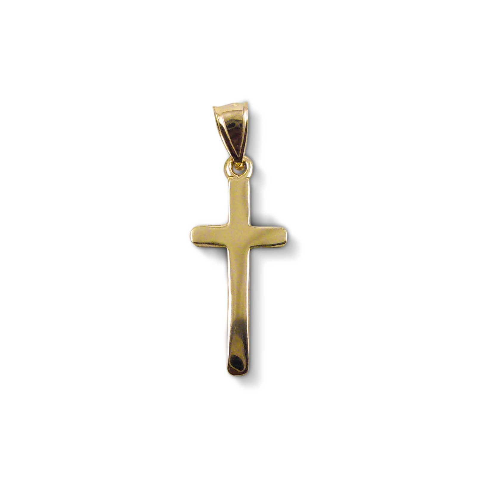 Solid 10K Yellow Gold Plain Cross Handmade Small Gold Cross