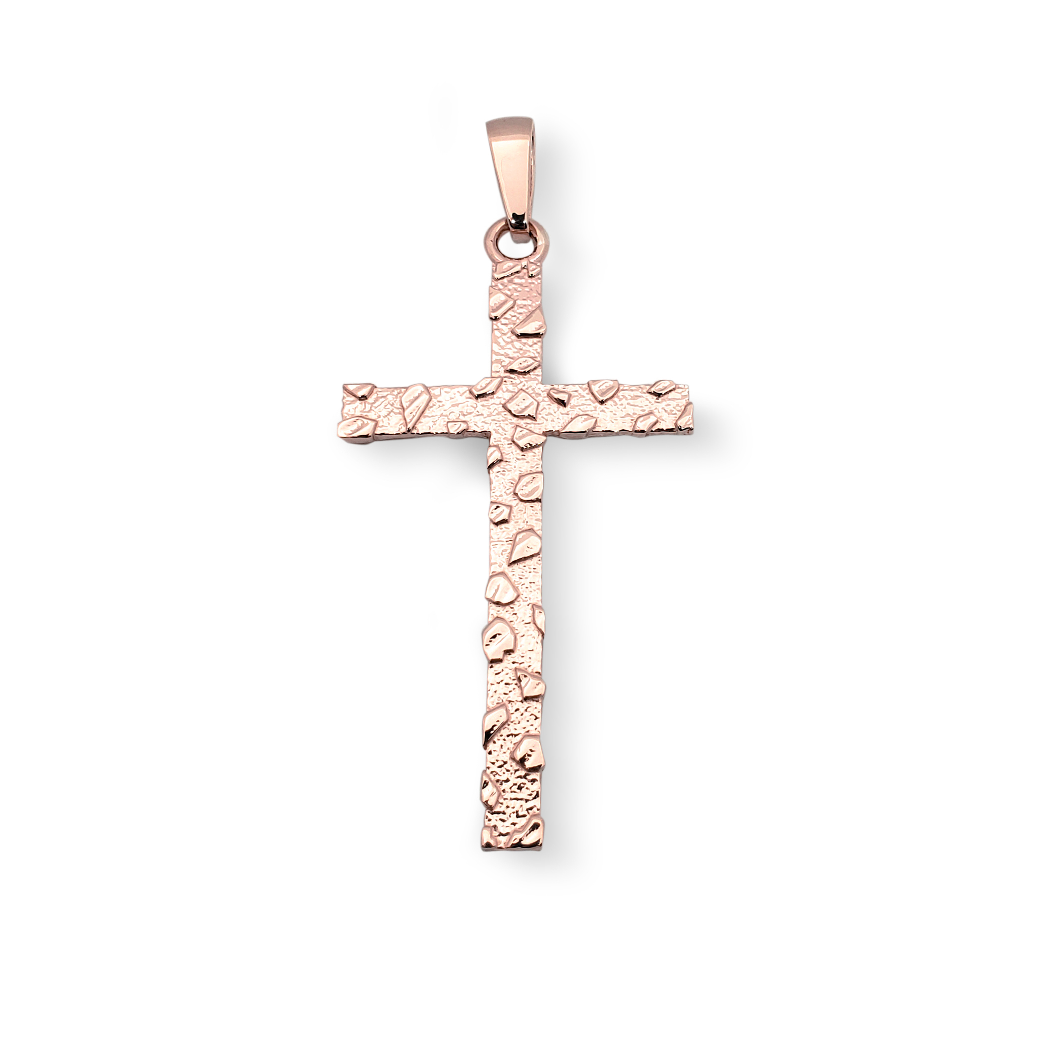 Solid 14K Yellow White or Rose Gold Skinny Cross Nugget Mens Gold Cross  Pendant, 4.3 grams, 2 3/8 - Jahda Jewelry Company Custom Gold Rings,  Necklaces, Bracelets & Earrings - Sacramento, California
