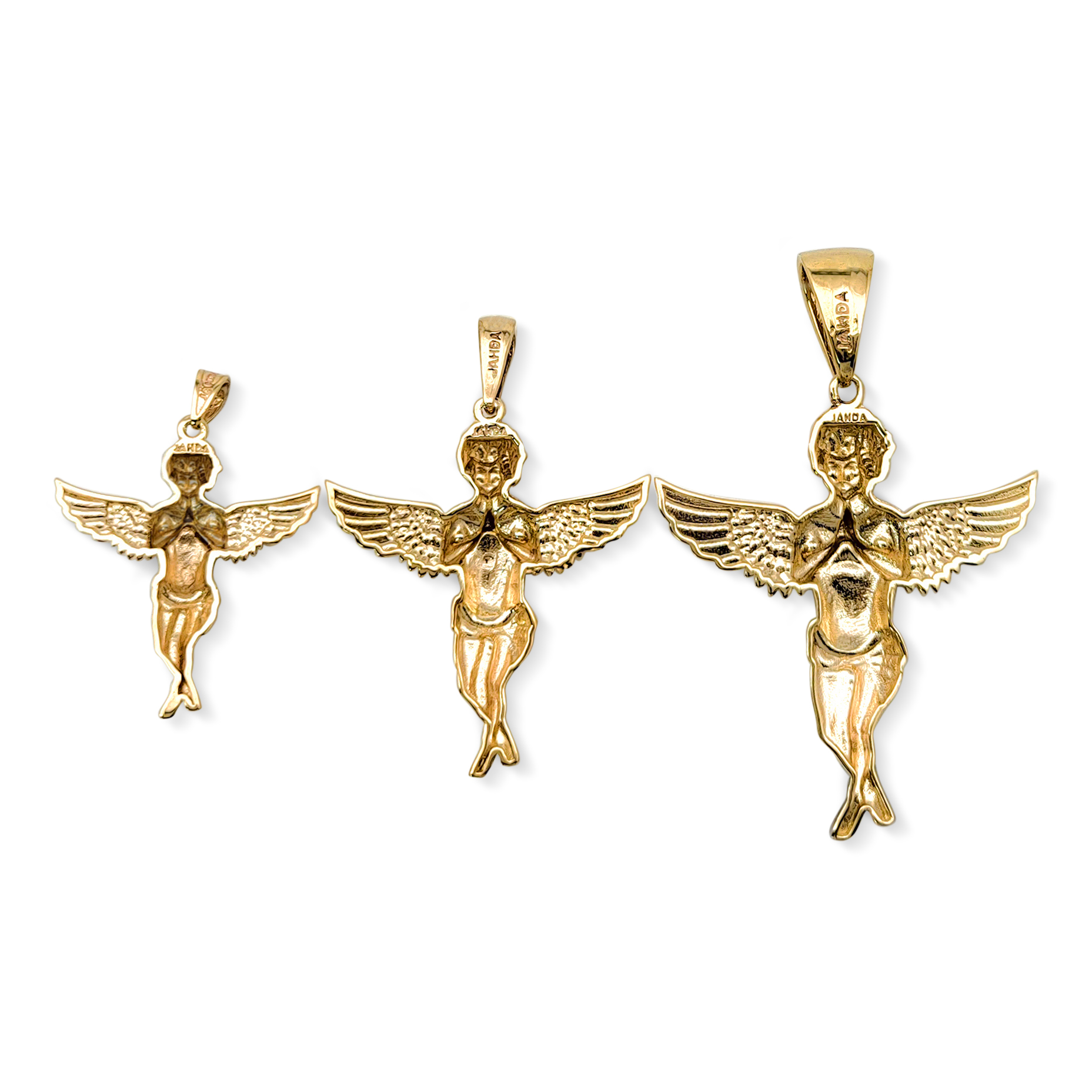 14k popular gold angel pendant ma designer