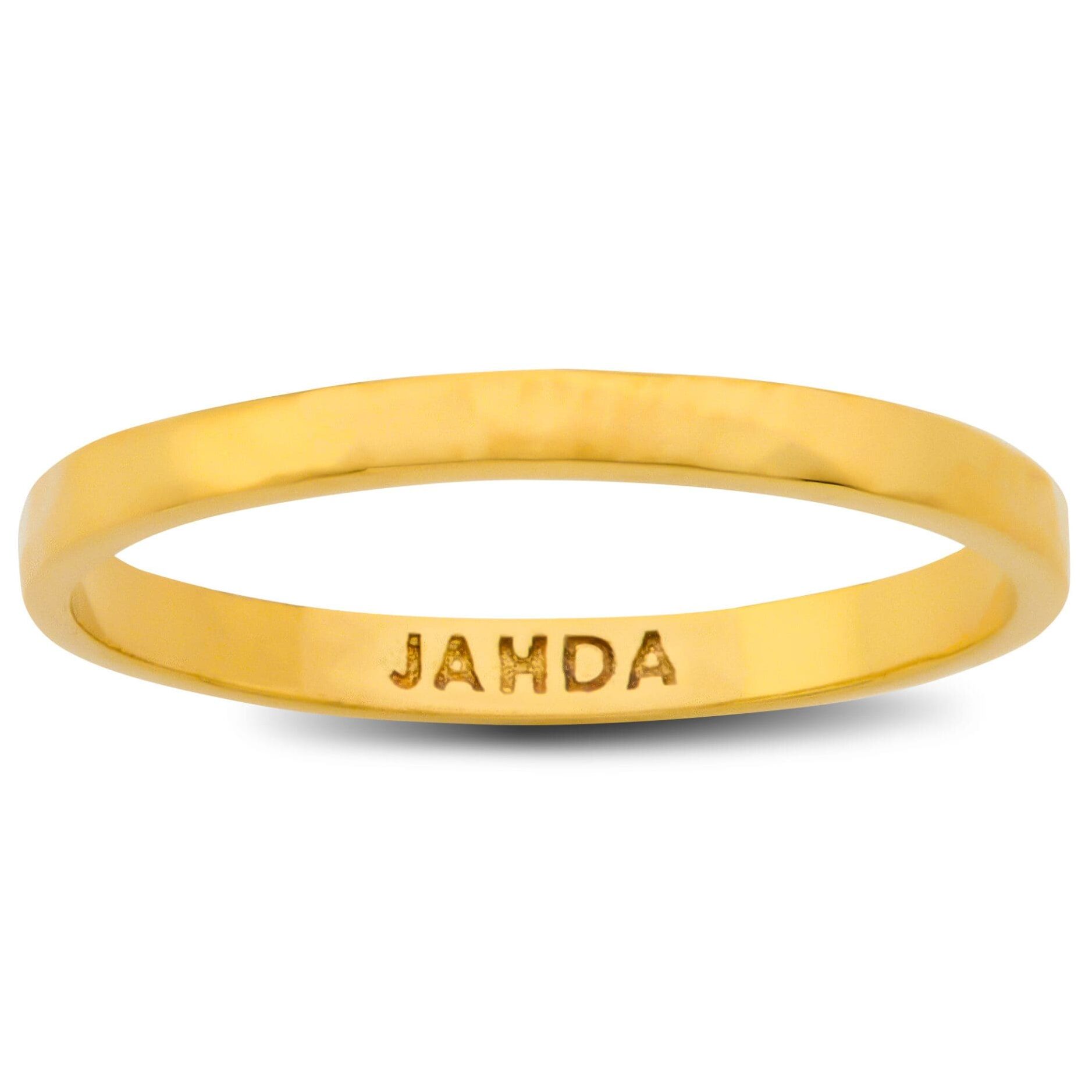 Solid 24K Yellow Gold Hammered Ring 2mm Size 1 - 12 Thin Gold Ring Midi Stack Band