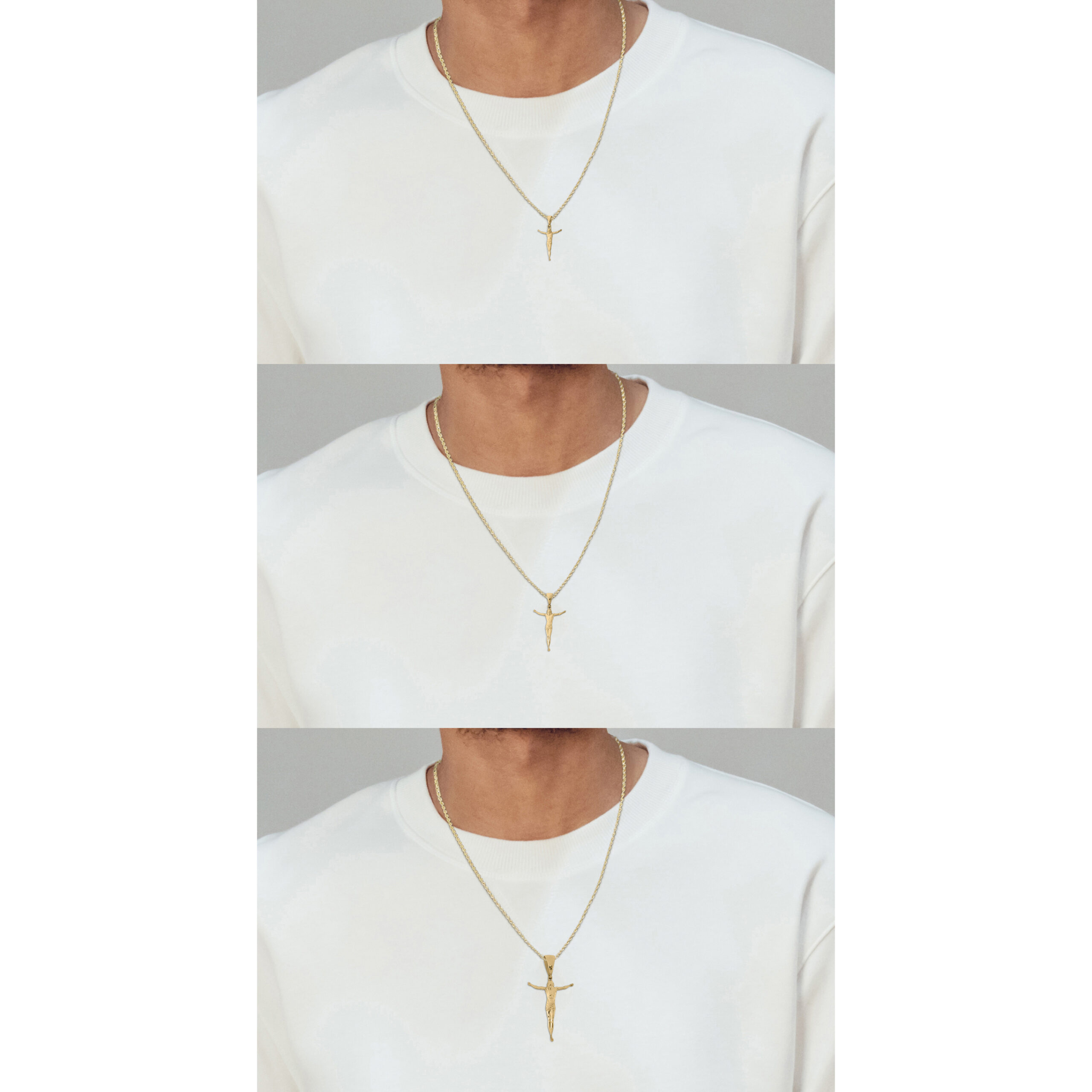 Real 10K Yellow Gold Crucifix Full Body Jesus Crucified without