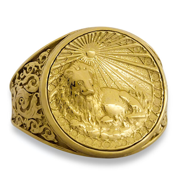 金色のライオンRING 真鍮 1-solid-18k-yellow-gold-leo-