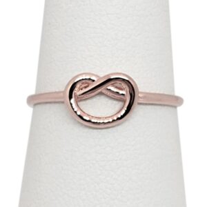 Solid 18K Women's Rose Gold Love Knot Ring Gold Sizes 1 - 12, Midi
