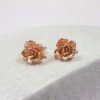 10k rose gold stud earrings