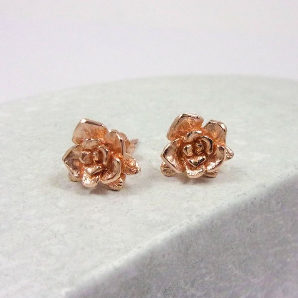10k rose gold stud earrings