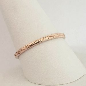 10k womens rose gold hawaiian scroll ring