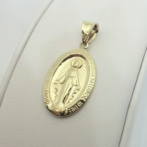 10k yellow gold miraculous medal virgin mary pendant 1 catholic