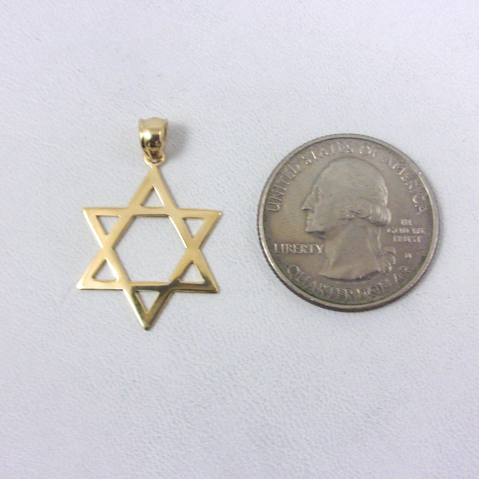 Details about   Star of David Pendant Medallion Charm Solid 10K Yellow Gold 