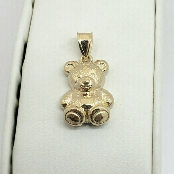 gold teddy bear pendant