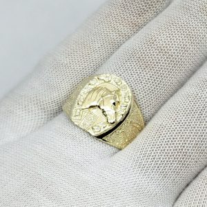 10k gold horseshoe ring