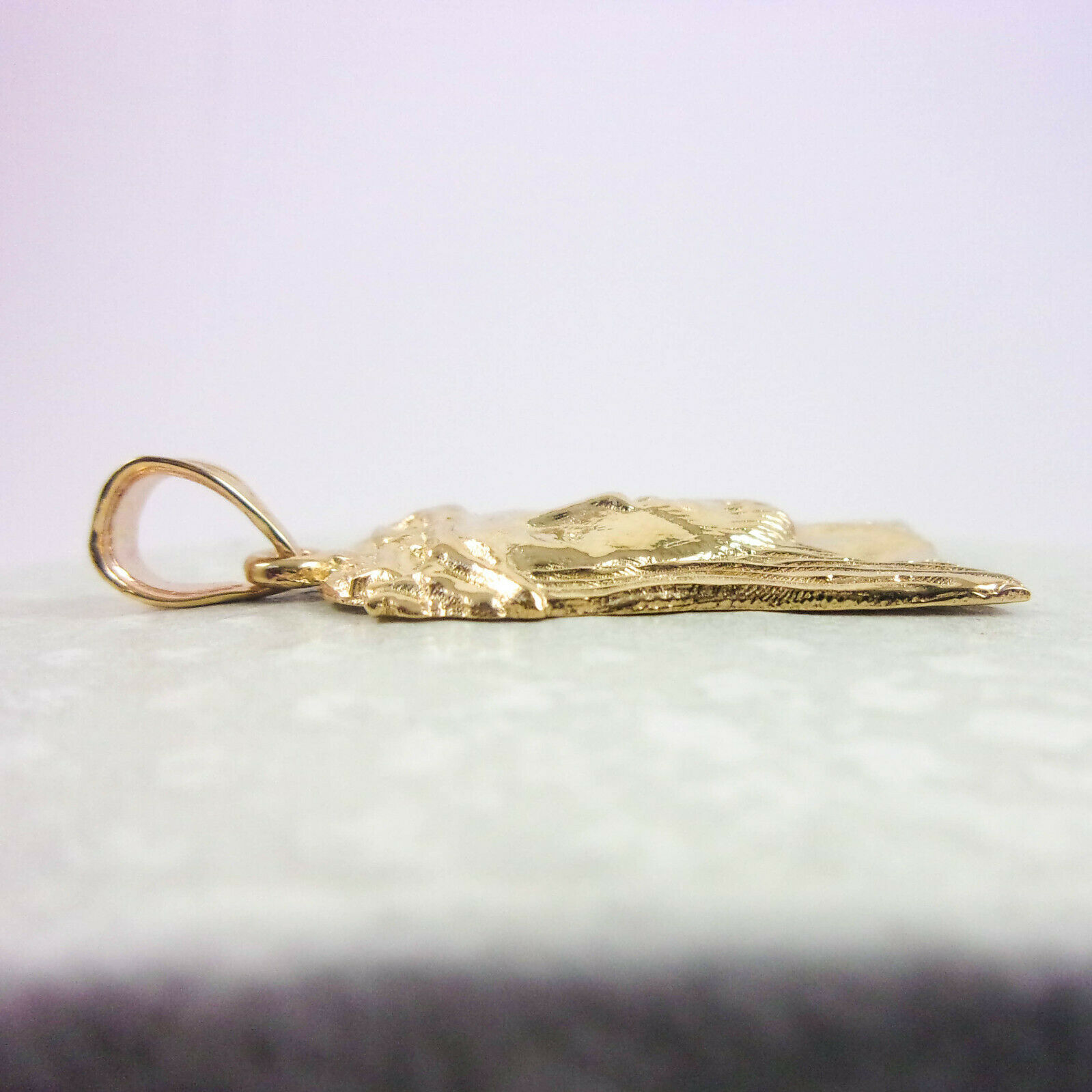 Men's Solid 14k Yellow Gold Jesus Face 